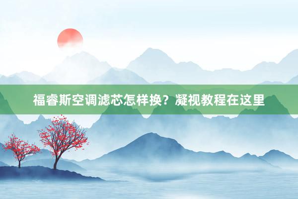 福睿斯空调滤芯怎样换？凝视教程在这里